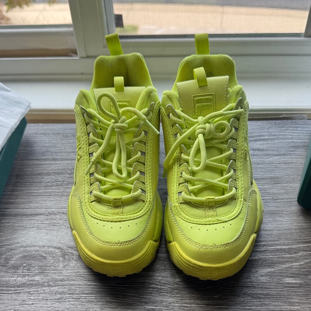 Fila Neon Yellow Athletic Shoes